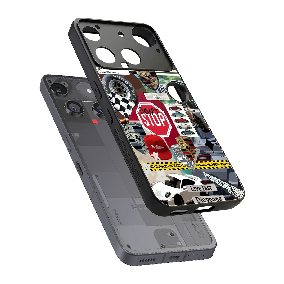 Limitless Ride sleek nothing phone 3 cover with tempered glass back and TPU edges