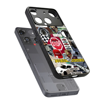 Limitless Ride sleek nothing phone 3 cover with tempered glass back and TPU edges
