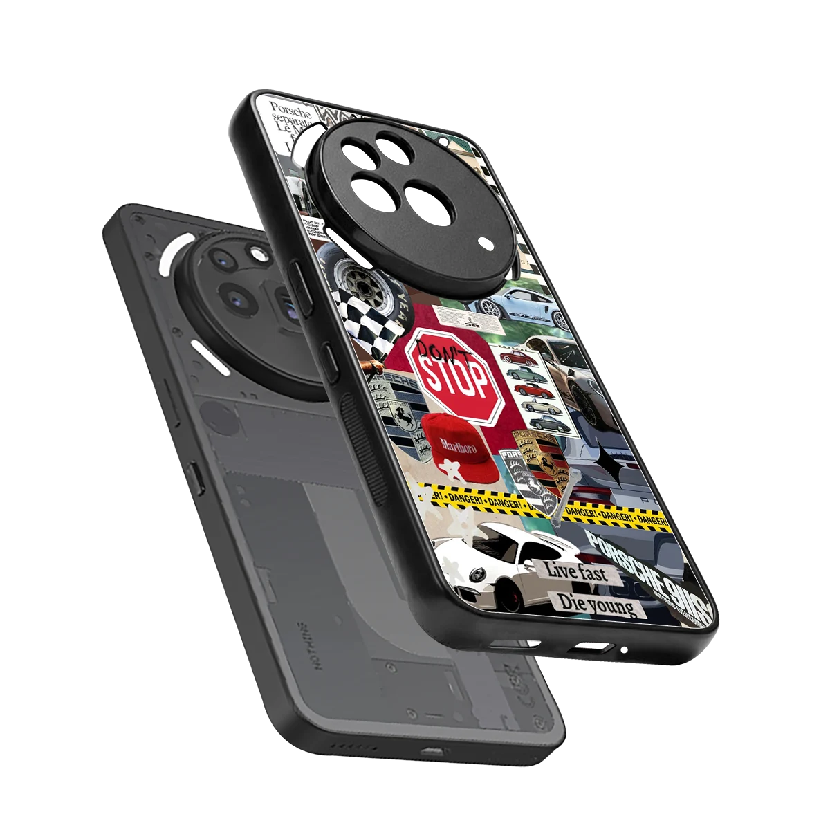 Limitless Ride sleek nothing phone 3a pro cover with tempered glass back and TPU edges