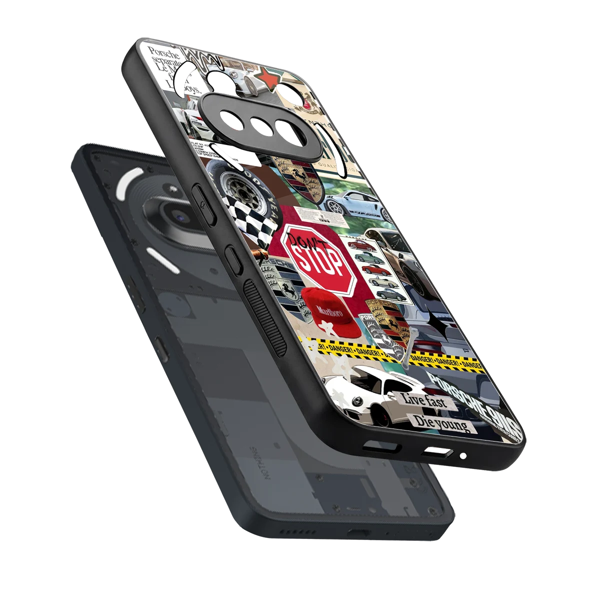 Limitless Ride sleek nothing phone 3a cover with tempered glass back and TPU edges