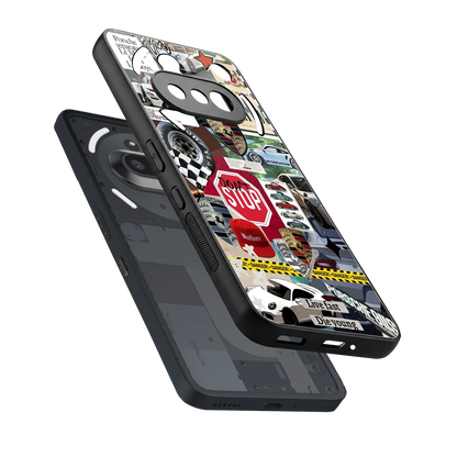 Limitless Ride sleek nothing phone 3a cover with tempered glass back and TPU edges
