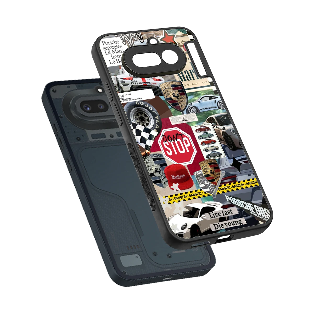 Limitless Ride sleek nothing phone 4a cover with tempered glass back and TPU edges