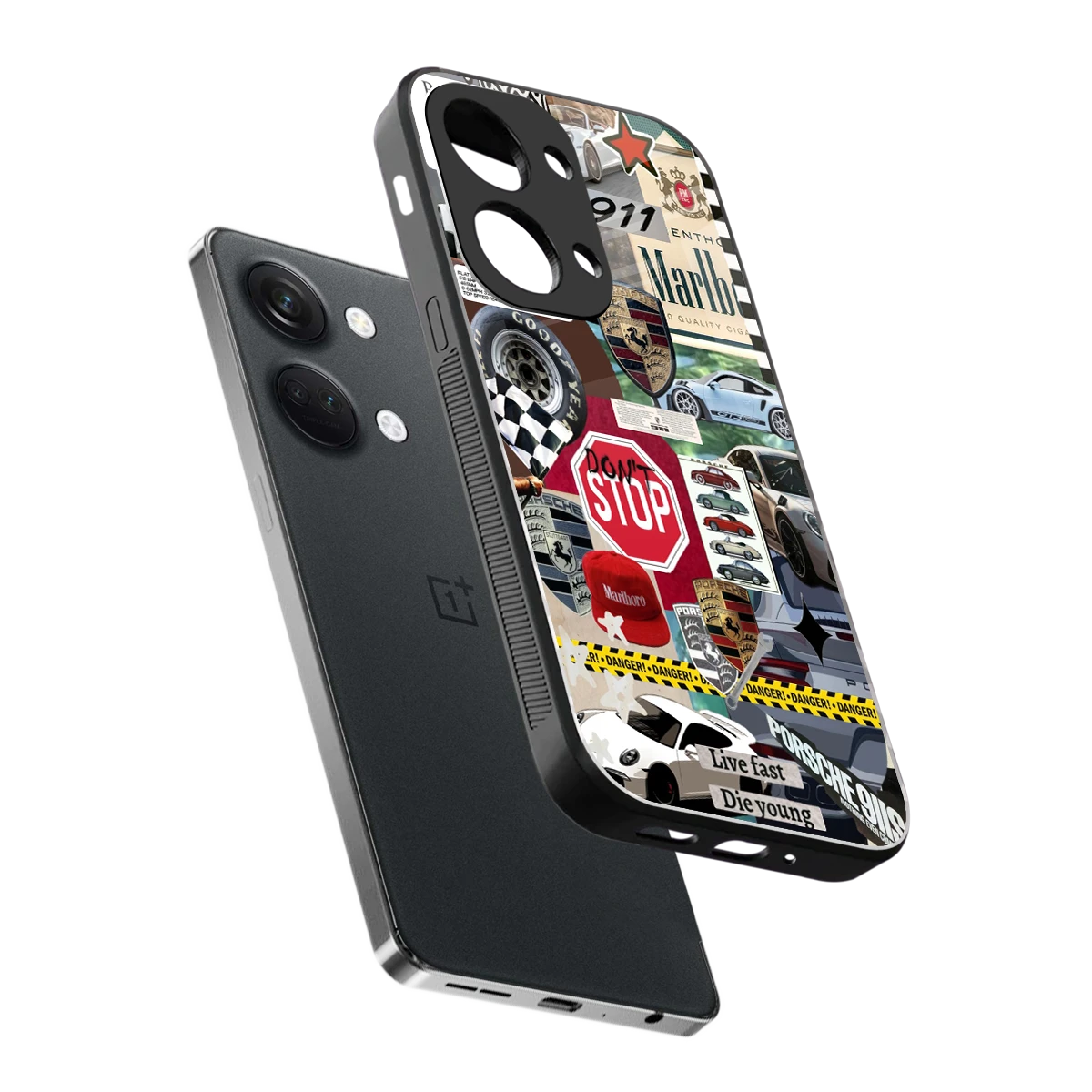 Limitless Ride sleek oneplus nord 3 cover with tempered glass back and TPU edges