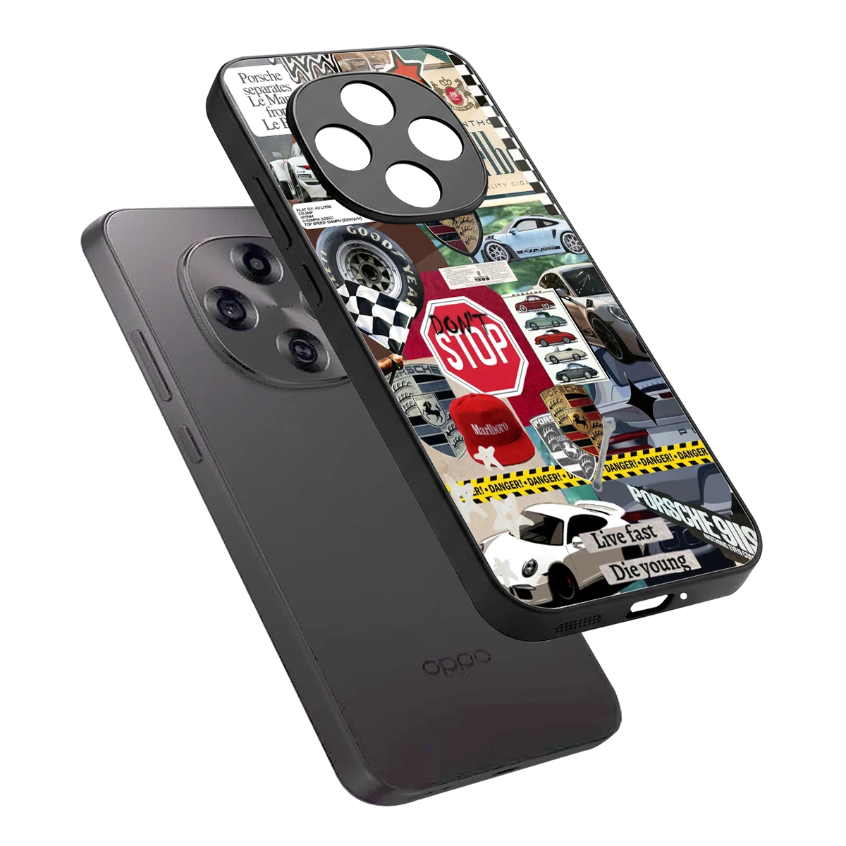 Limitless Ride sleek oppo f31 pro 5g cover with tempered glass back and TPU edges