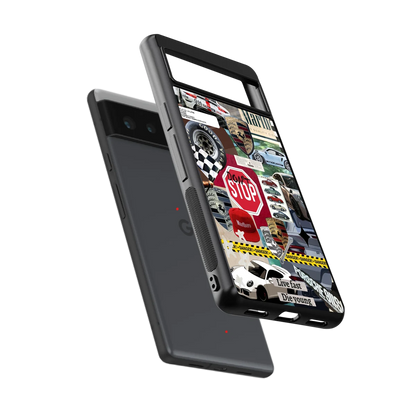 Limitless Ride sleek google pixel 6a cover with tempered glass back and TPU edges