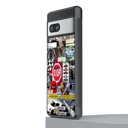 Limitless Ride stylish phone case for google pixel 7a | glossy glass and slim fit