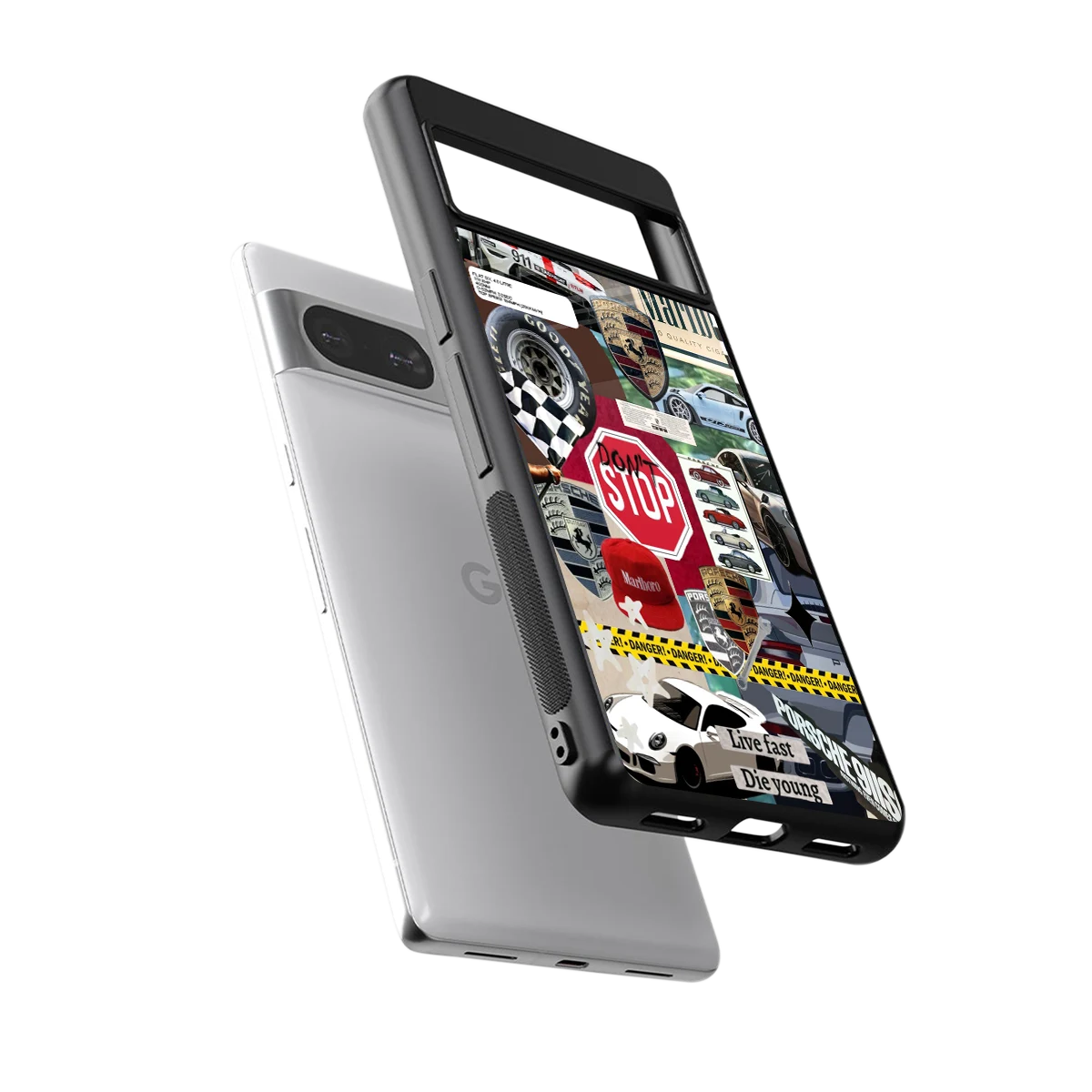 Limitless Ride sleek google pixel 8 cover with tempered glass back and TPU edges