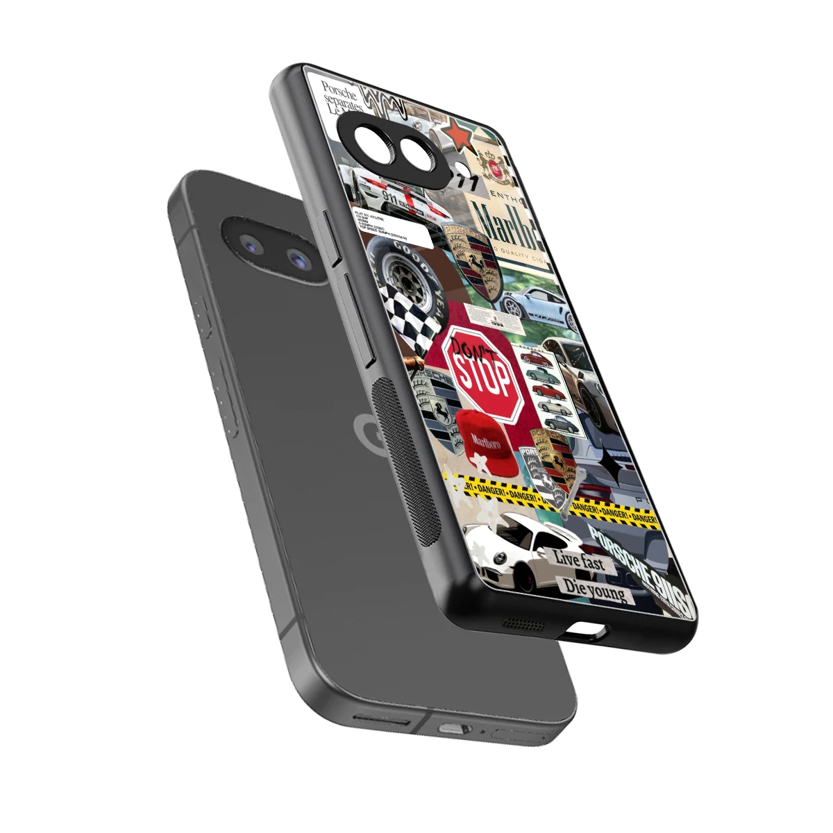 Limitless Ride sleek google pixel 10a cover with tempered glass back and TPU edges