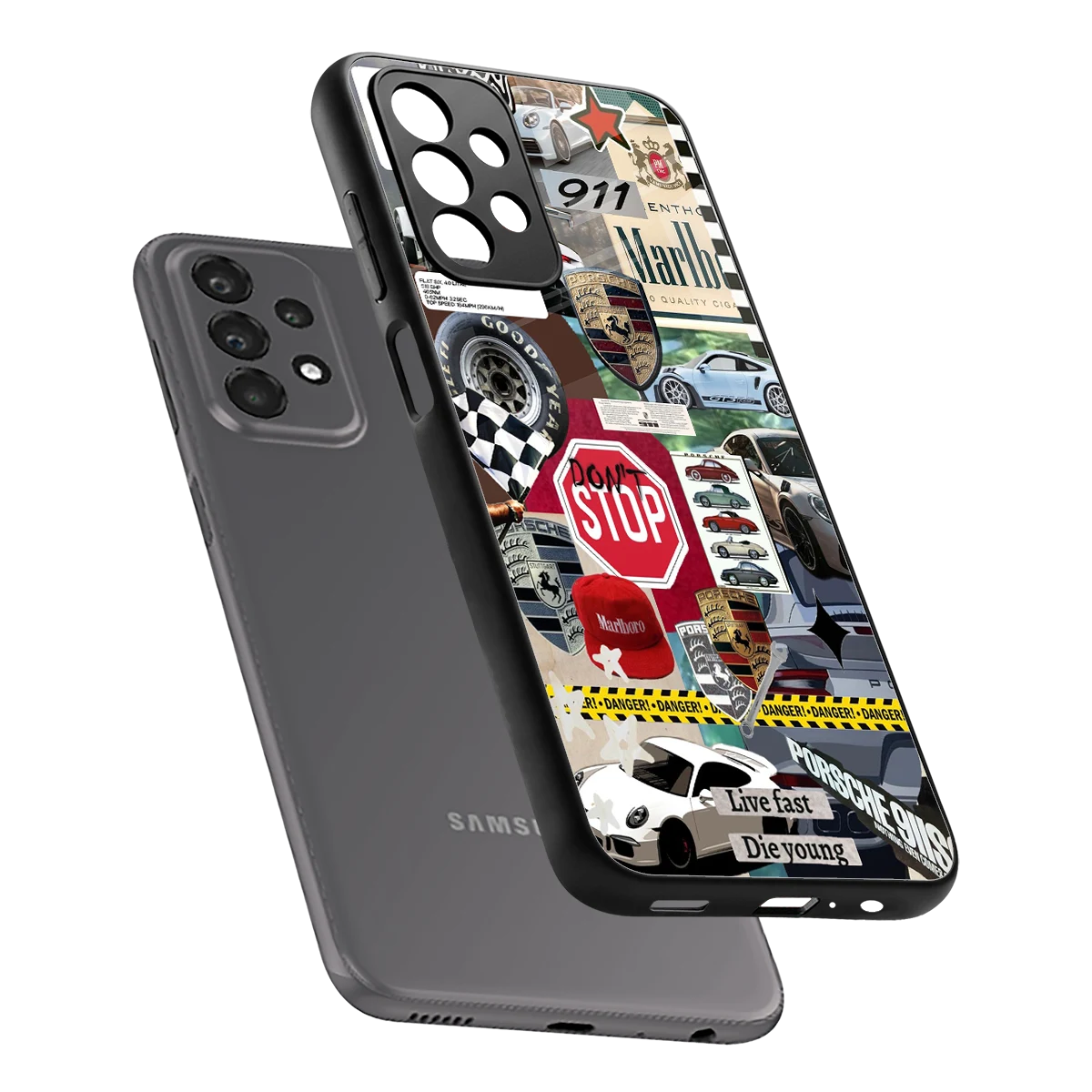 Limitless Ride sleek samsung galaxy a23 cover with tempered glass back and TPU edges