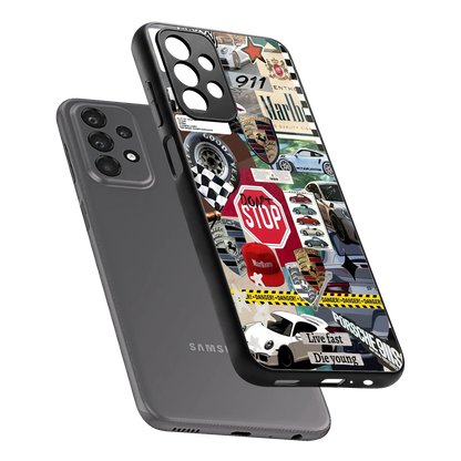 Limitless Ride sleek samsung galaxy a23 cover with tempered glass back and TPU edges