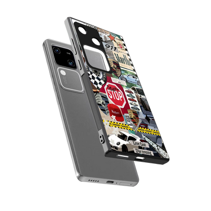 Limitless Ride sleek vivo v30 cover with tempered glass back and TPU edges