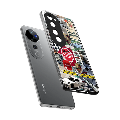 Limitless Ride sleek vivo v40 pro cover with tempered glass back and TPU edges