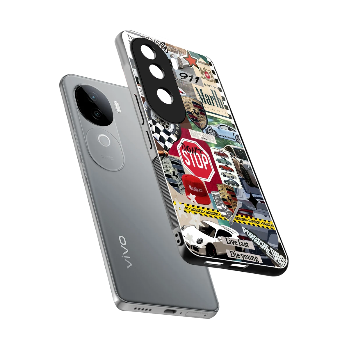Limitless Ride sleek vivo v40e cover with tempered glass back and TPU edges
