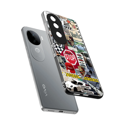 Limitless Ride sleek vivo v40e cover with tempered glass back and TPU edges