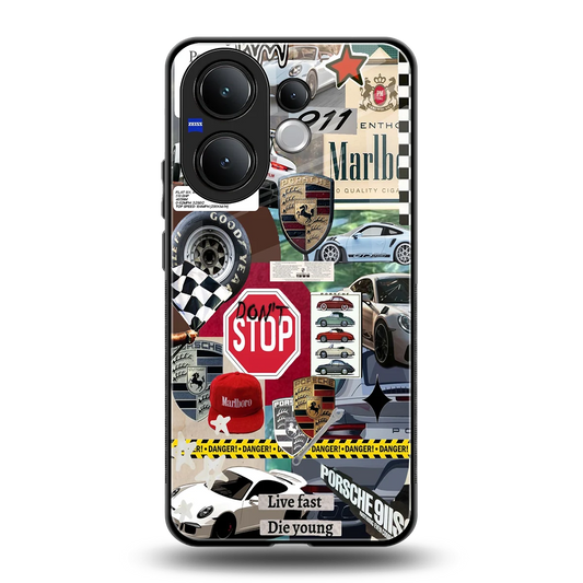 Limitless Ride back phone cover | glass case for vivo v60