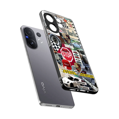 Limitless Ride sleek vivo v60 cover with tempered glass back and TPU edges