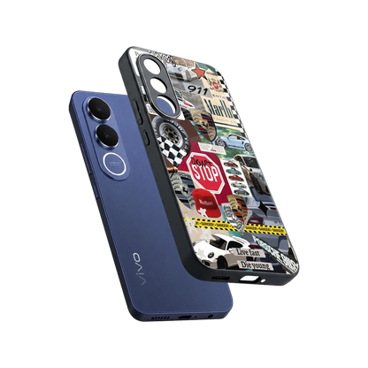 Limitless Ride sleek vivo v70 fe cover with tempered glass back and TPU edges