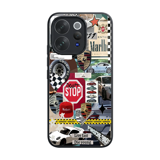 Limitless Ride back phone cover | glass case for vivo v70 elite