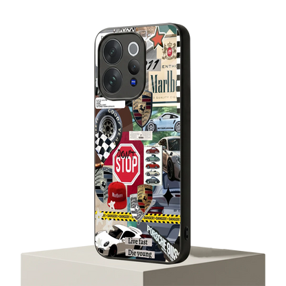 Limitless Ride vivo v70 mobile cover | shockproof glass phone case