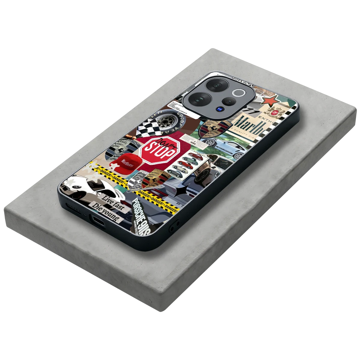 Limitless Ride stylish phone case for vivo v70 elite | glossy glass and slim fit