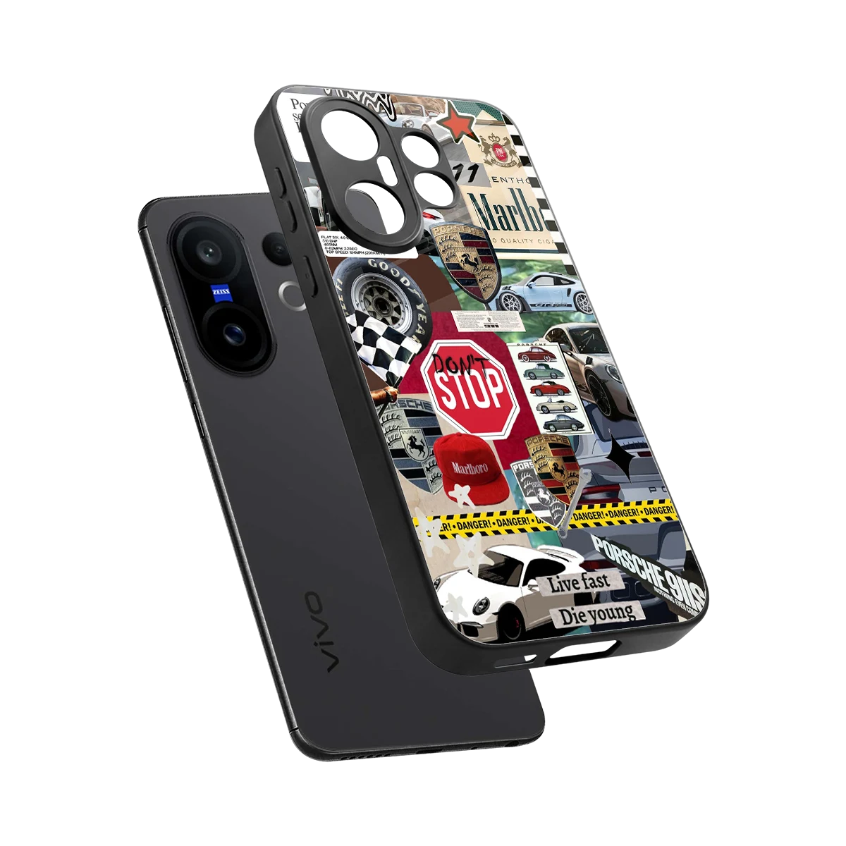Limitless Ride sleek vivo x200 fe cover with tempered glass back and TPU edges