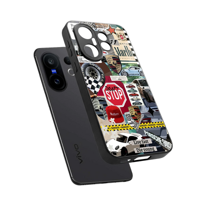 Limitless Ride sleek vivo x200 fe cover with tempered glass back and TPU edges