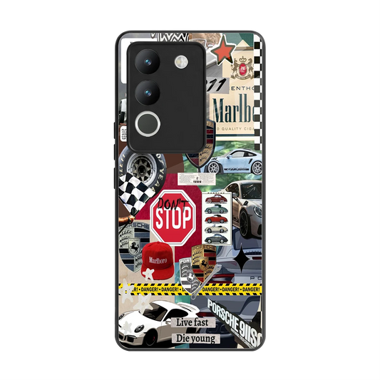 Limitless Ride back phone cover | glass case for vivo y200 5g