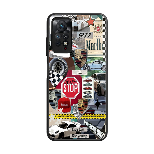 Limitless Ride back phone cover | glass case for redmi note 11 pro