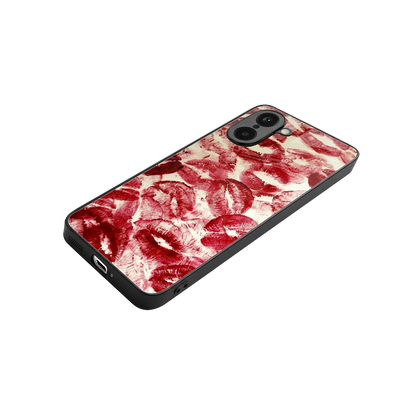 Lip Glam stylish phone case for oneplus nord ce5 5g | glossy glass and slim fit