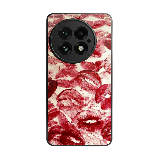 Lip Glam back phone cover | glass case for oneplus 13