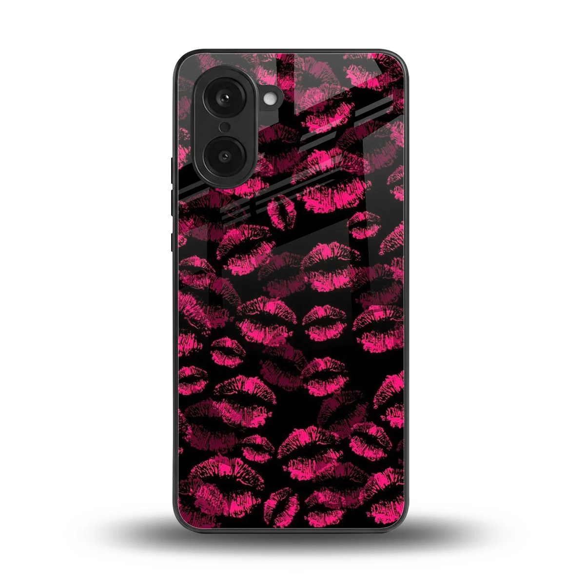 Lip Glam Black back phone cover | glass case for oneplus nord ce5 5g