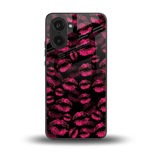 Lip Glam Black back phone cover | glass case for oneplus nord ce5 5g
