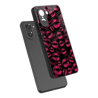 Lip Glam Black sleek oneplus nord ce5 5g cover with tempered glass back and TPU edges