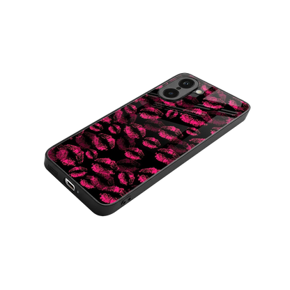 Lip Glam Black stylish phone case for oneplus nord ce5 5g | glossy glass and slim fit
