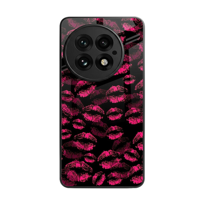 Lip Glam Black back phone cover | glass case for oneplus 13