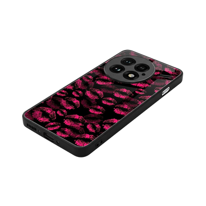 Lip Glam Black stylish phone case for oneplus 13 | glossy glass and slim fit