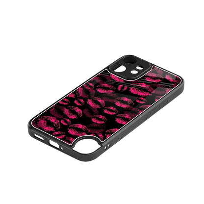 Lip Glam Black stylish phone case for cmf nothing phone 2 pro | glossy glass and slim fit