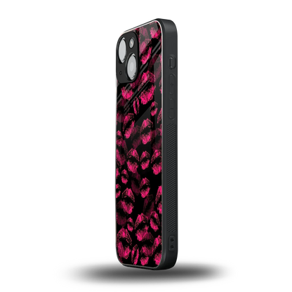 Lip Glam Black iphone 13 mini mobile cover | shockproof glass phone case