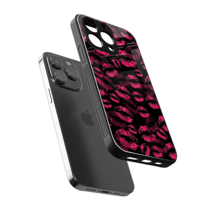 Lip Glam Black sleek iphone 16 pro max cover with tempered glass back and TPU edges