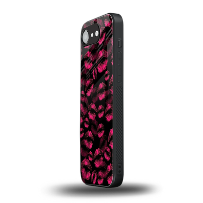 Lip Glam Black iphone 16e mobile cover | shockproof glass phone case