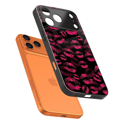 Lip Glam Black sleek iphone 17 pro cover with tempered glass back and TPU edges