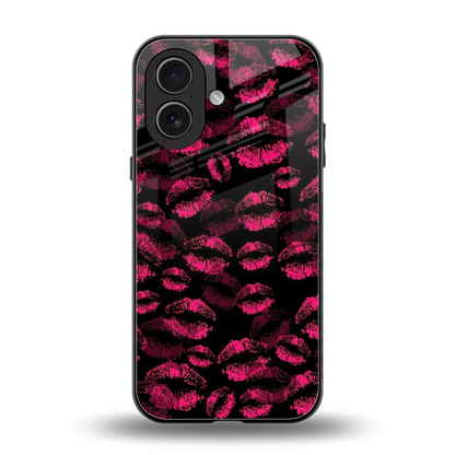Lip Glam Black back phone cover | glass case for iphone 17
