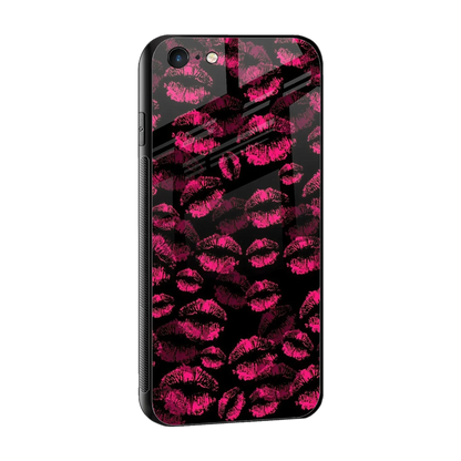 Lip Glam Black sleek iphone 6s cover with tempered glass back and TPU edges