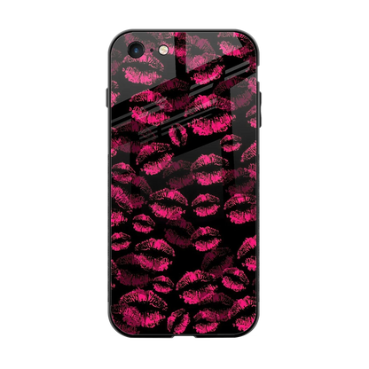 Lip Glam Black back phone cover | glass case for iphone 6s