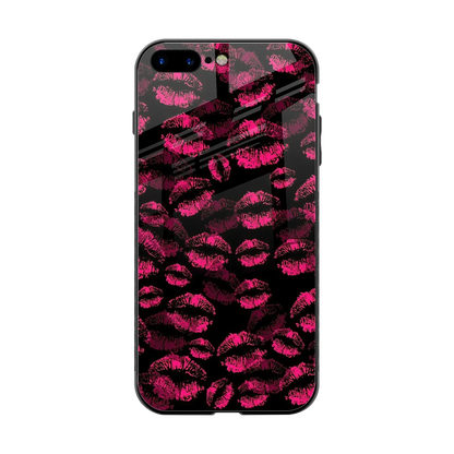 Lip Glam Black back phone cover | glass case for iphone 8 plus