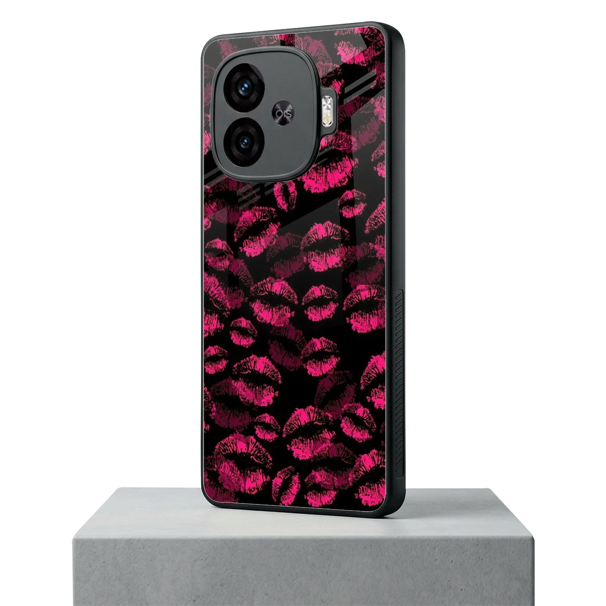 Lip Glam Black iqoo neo 10r 5g mobile cover | shockproof glass phone case