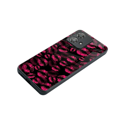 Lip Glam Black stylish phone case for motorola edge 40 neo 5g | glossy glass and slim fit
