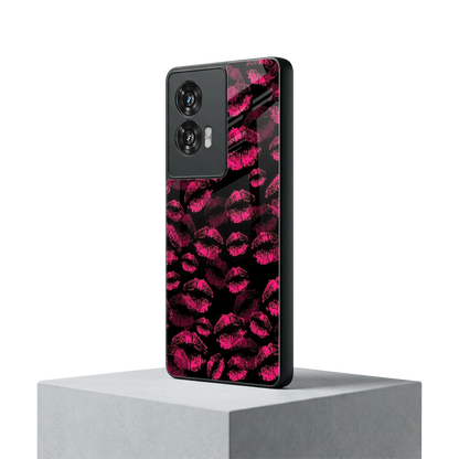 Lip Glam Black motorola edge 50 fusion mobile cover | shockproof glass phone case