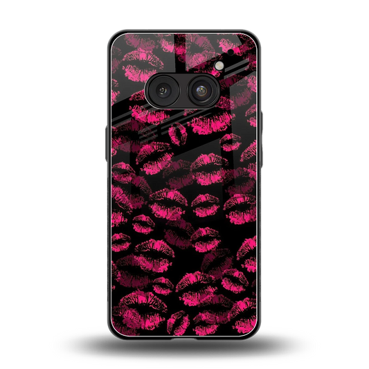Lip Glam Black back phone cover | glass case for nothing phone 2a
