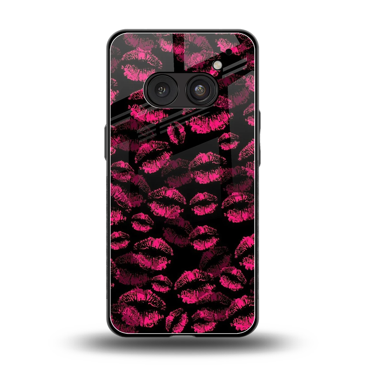 Lip Glam Black back phone cover | glass case for nothing phone 2a plus